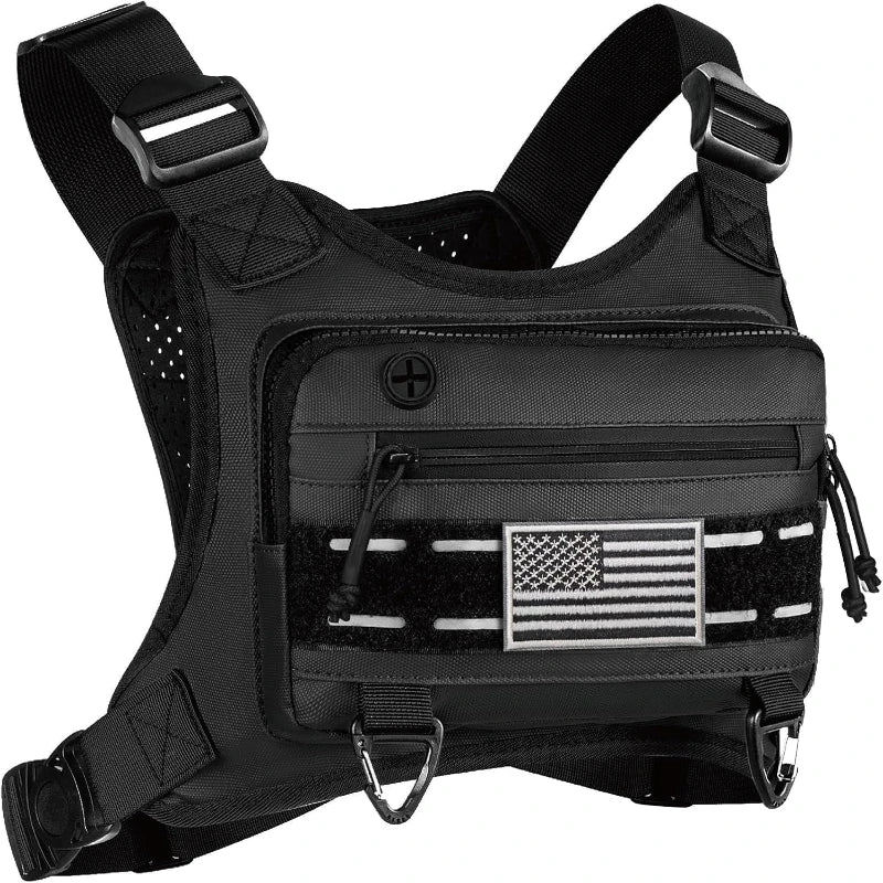 Chest Bag for Men and Women Running Chest Pack High Quality Running Vest with Phone Holder Running Backpack Tactical Chest Bag Pack for Sports Outdoor