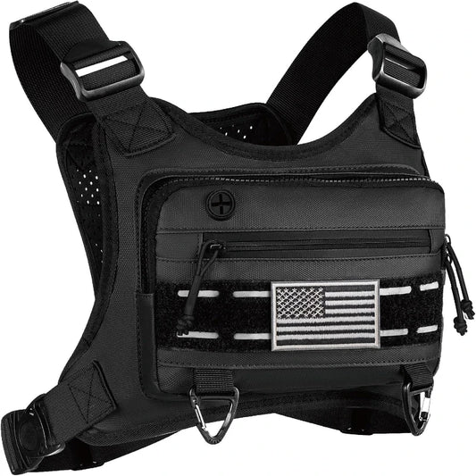 Chest Bag for Men and Women Running Chest Pack High Quality Running Vest with Phone Holder Running Backpack Tactical Chest Bag Pack for Sports Outdoor