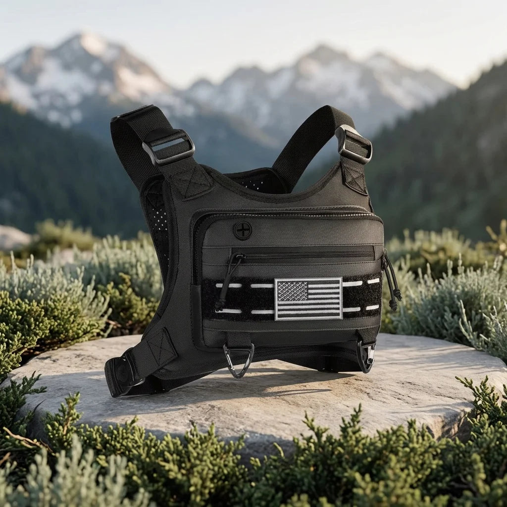 Chest Bag for Men and Women Running Chest Pack High Quality Running Vest with Phone Holder Running Backpack Tactical Chest Bag Pack for Sports Outdoor