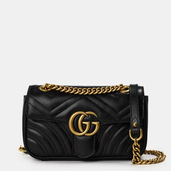 Classic Black Quilted Chain Shoulder Bag